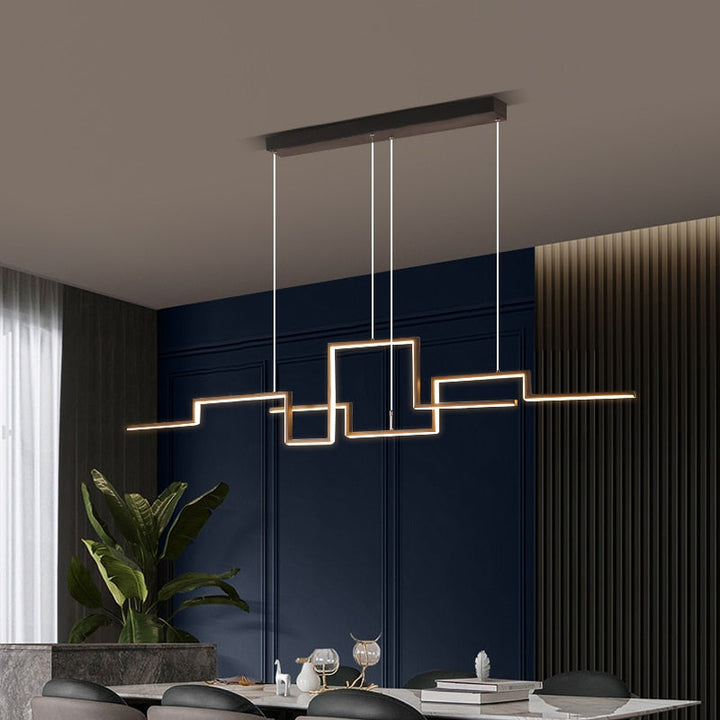 lustre-moderne-led | Designix - Lustre Noir 120 cm - https://designix.fr