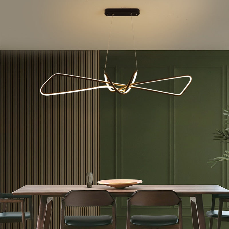 lustre-moderne-design | Designix - Lustre Noir 110 cm - https://designix.fr