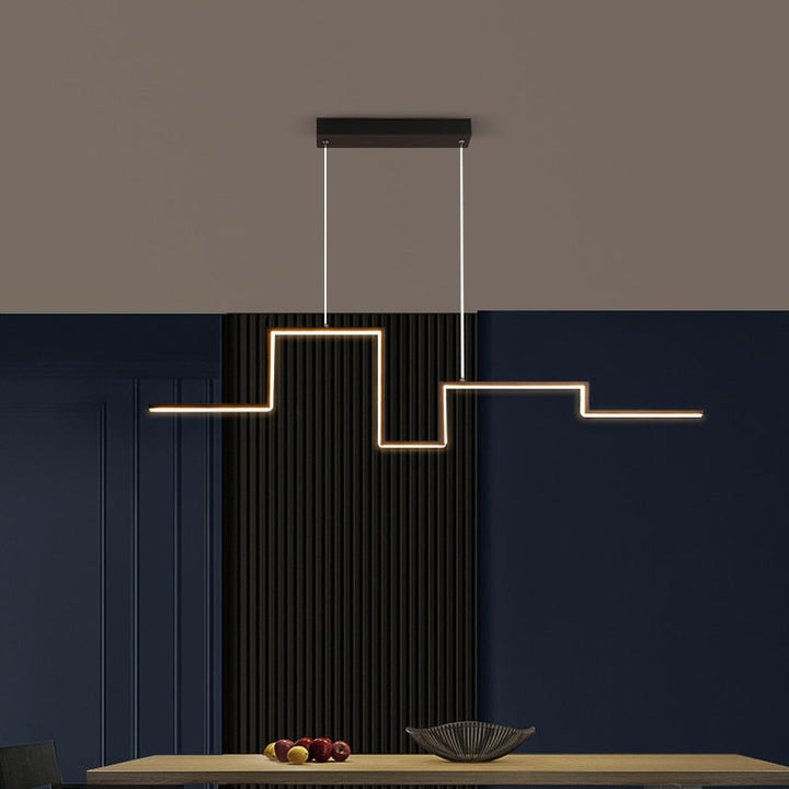 lustre-moderne-led | Designix - Lustre Noir 100 cm - https://designix.fr