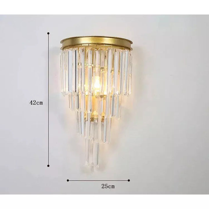 applique murale verre strié | Designix -  Gold 4 layers without bulb  - https://designix.fr/