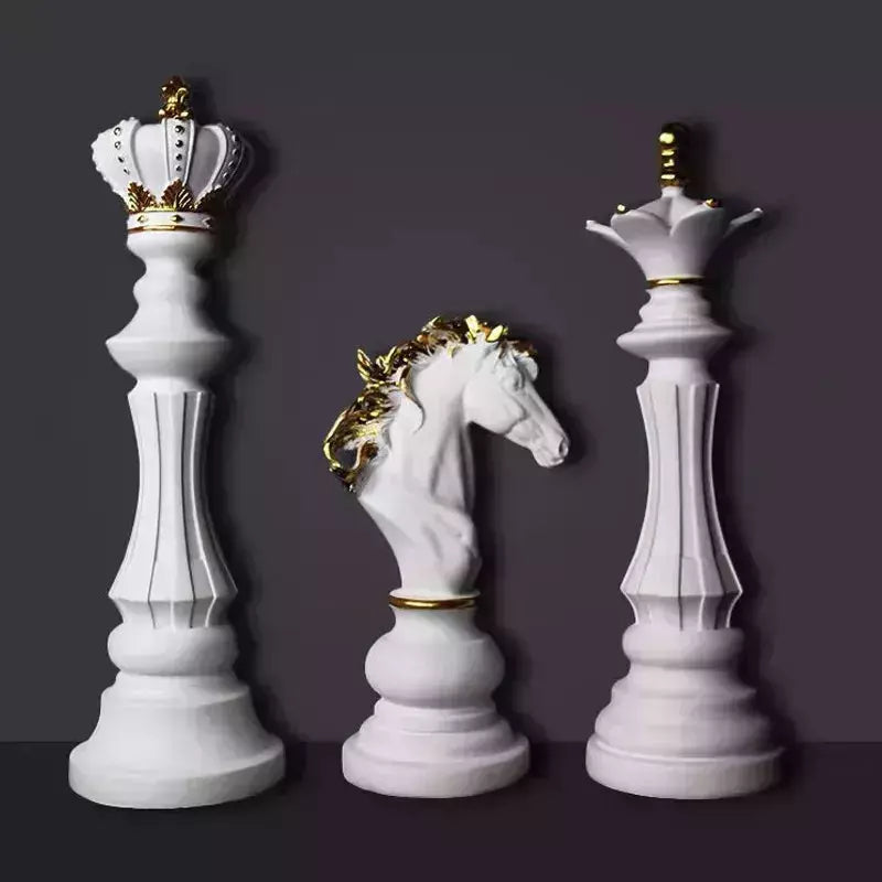 Vilead  Chess Pieces Figurines for Interior The Queen's Gambit Decor Office Living Room Home Decoration Modern Chessmen Gifts | Designix -     - https://designix.fr/