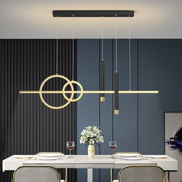 lustre-noir-et-or | Designix - Lustre Noir/Or - https://designix.fr