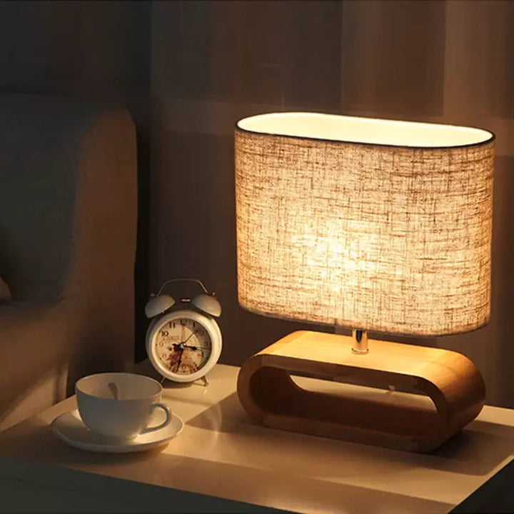 Lampe Nordique en Bois | Halo Lumineux | Designix - Lampe de chevet    - https://designix.fr/