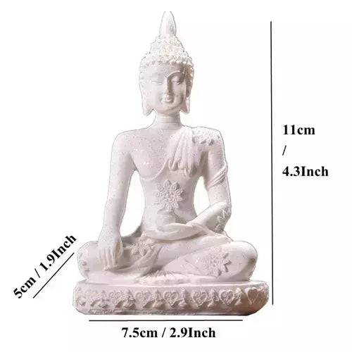 VILEAD 11 Style Nature Sandstone Buddha Statue Thailand Buddha Figurine Hindu Fengshui Sculpture Meditation Miniature Home Decor | Designix -  White Buddha 12132 As Picture  - https://designix.fr/