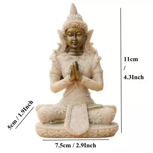 VILEAD 11 Style Nature Sandstone Buddha Statue Thailand Buddha Figurine Hindu Fengshui Sculpture Meditation Miniature Home Decor | Designix -  Sand Buddha 12131 As Picture  - https://designix.fr/