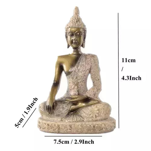 VILEAD 11 Style Nature Sandstone Buddha Statue Thailand Buddha Figurine Hindu Fengshui Sculpture Meditation Miniature Home Decor | Designix -  Sand Buddha 12132 As Picture  - https://designix.fr/