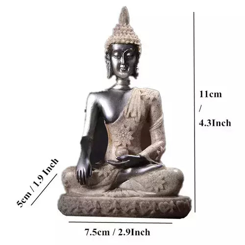 VILEAD 11 Style Nature Sandstone Buddha Statue Thailand Buddha Figurine Hindu Fengshui Sculpture Meditation Miniature Home Decor | Designix -  Black Buddha 12132 As Picture  - https://designix.fr/