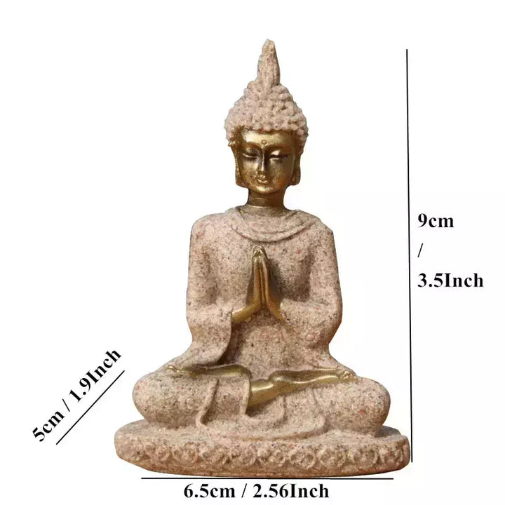 VILEAD 11 Style Nature Sandstone Buddha Statue Thailand Buddha Figurine Hindu Fengshui Sculpture Meditation Miniature Home Decor | Designix -     - https://designix.fr/