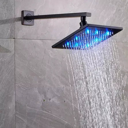 pommeau de douche led murale | Designix -  Matte Black Color   - https://designix.fr/