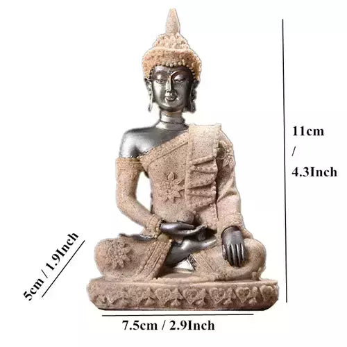 VILEAD 11 Style Nature Sandstone Buddha Statue Thailand Buddha Figurine Hindu Fengshui Sculpture Meditation Miniature Home Decor | Designix -  Black Buddha 8133 As Picture  - https://designix.fr/