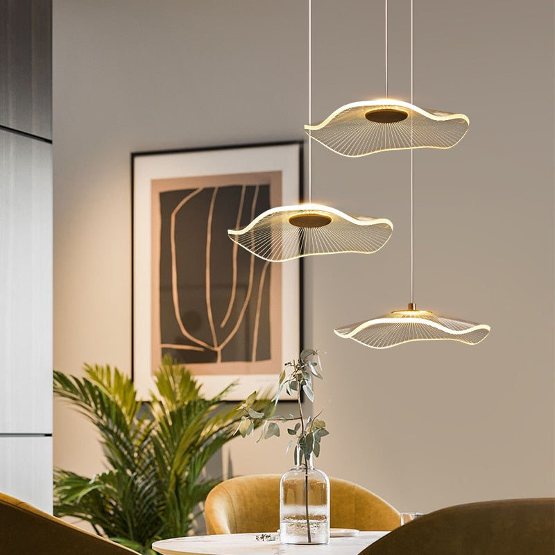 lustre-nuage | Designix - Blanc/Or 3 Têtes (ronde) - https://designix.fr