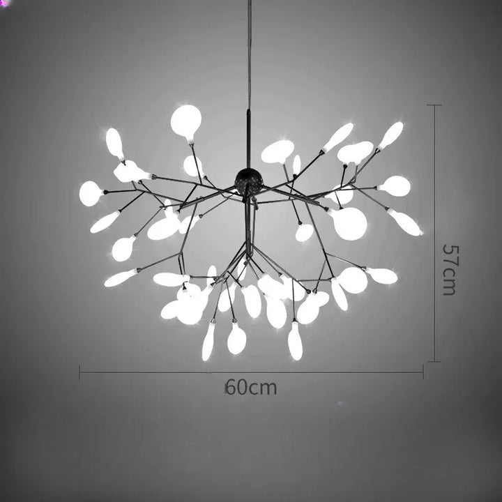 Luminaire Contemporain Noir | Éclat Sombre | Designix - Lustre 36 Têtes | 57x60cm   - https://designix.fr/