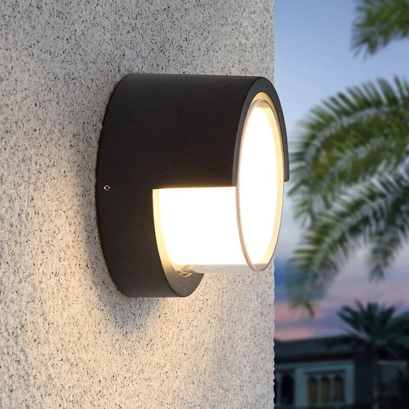 Eclairage Extérieur Mural LED Ronde | LuminoCercle | Designix - Applique murale extérieur    - https://designix.fr/