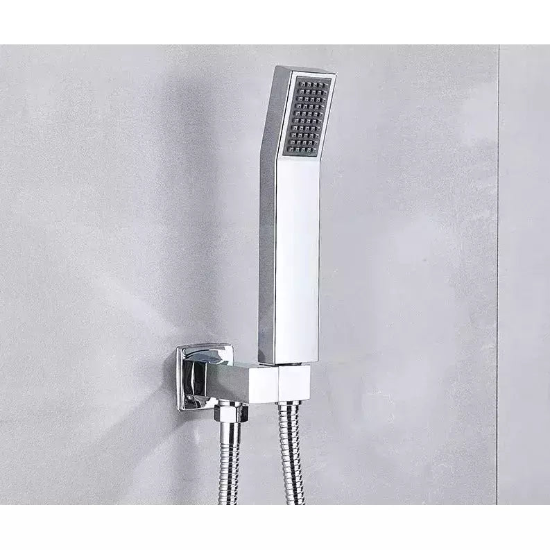 douchette rectangulaire douche | Designix - Pommeau de Douche Chrome | Coudé   - https://designix.fr/