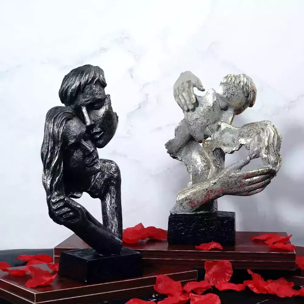 Vilead Vintage Kissing Couples Statue Valentine's Day Gifts Figurines Home Living Room Interior Decoration Accessories Sculpture | Designix -     - https://designix.fr/