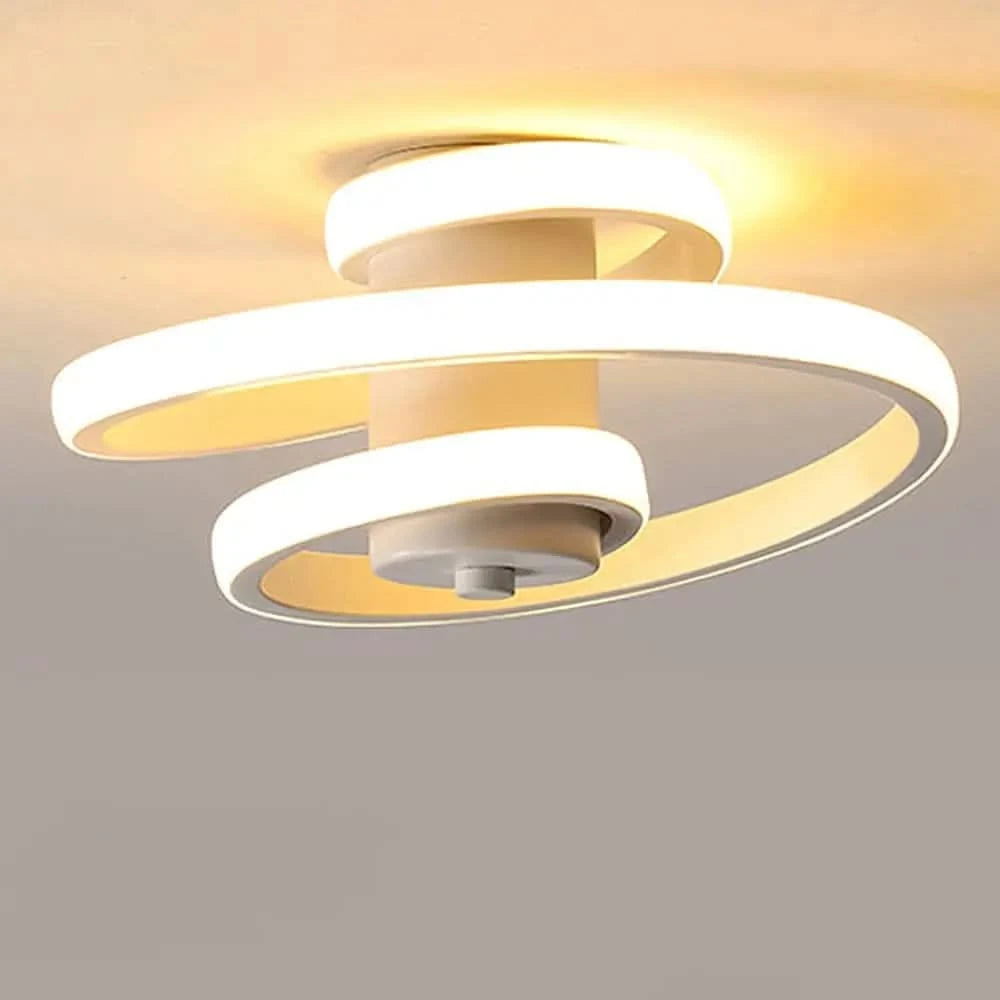 Plafonnier LED moderne en forme de spirale | Designix - Luminaire Blanc Blanc froid - https://designix.fr
