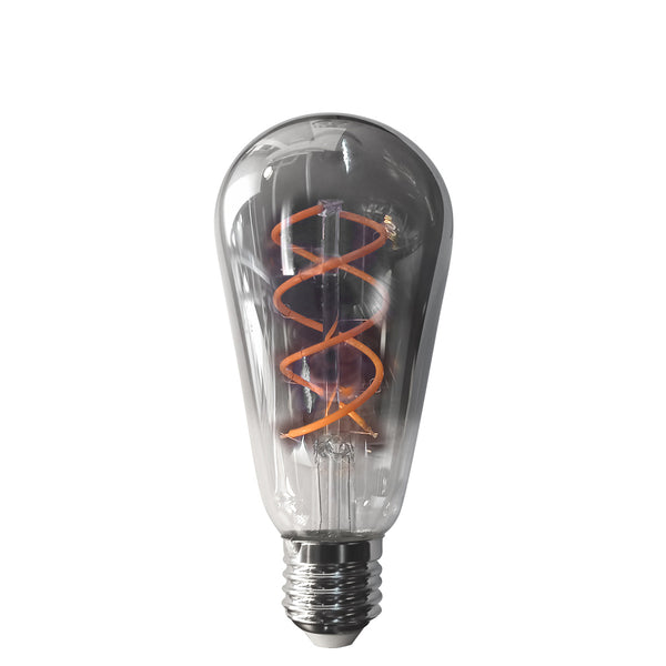 Ampoule fumée dimmable avec culot E27 140 lumens 1800 kelvins 4,5 watts