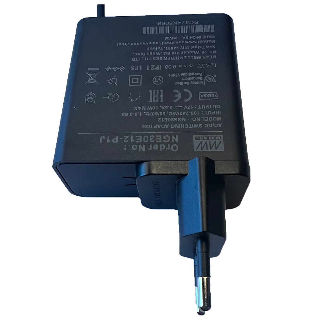 Transformateur LED 12V 30W Mean Well – vue 3 – Designix.fr