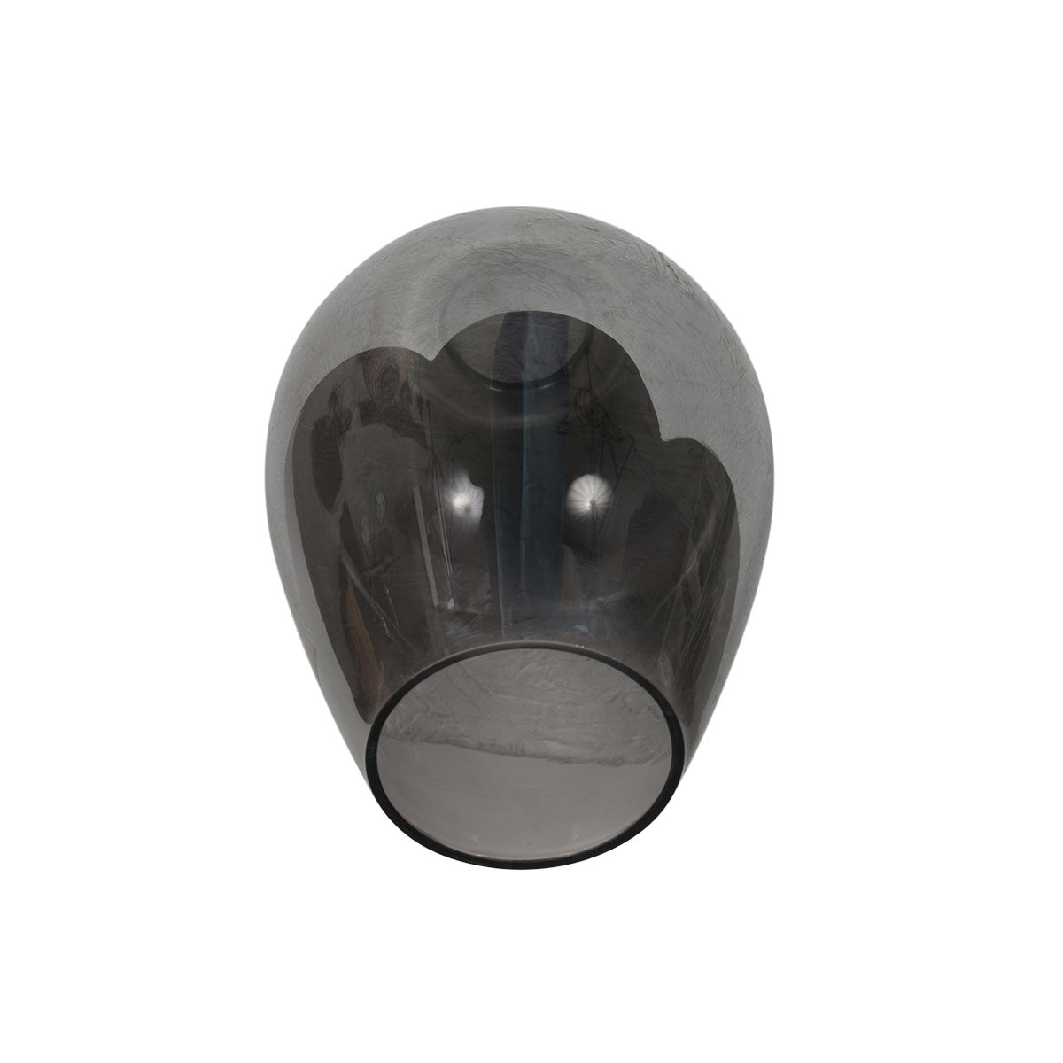 Abat-jour en verre détachable I15466S – Verre fumé fait main en forme de goutte pour luminaires à culot E27