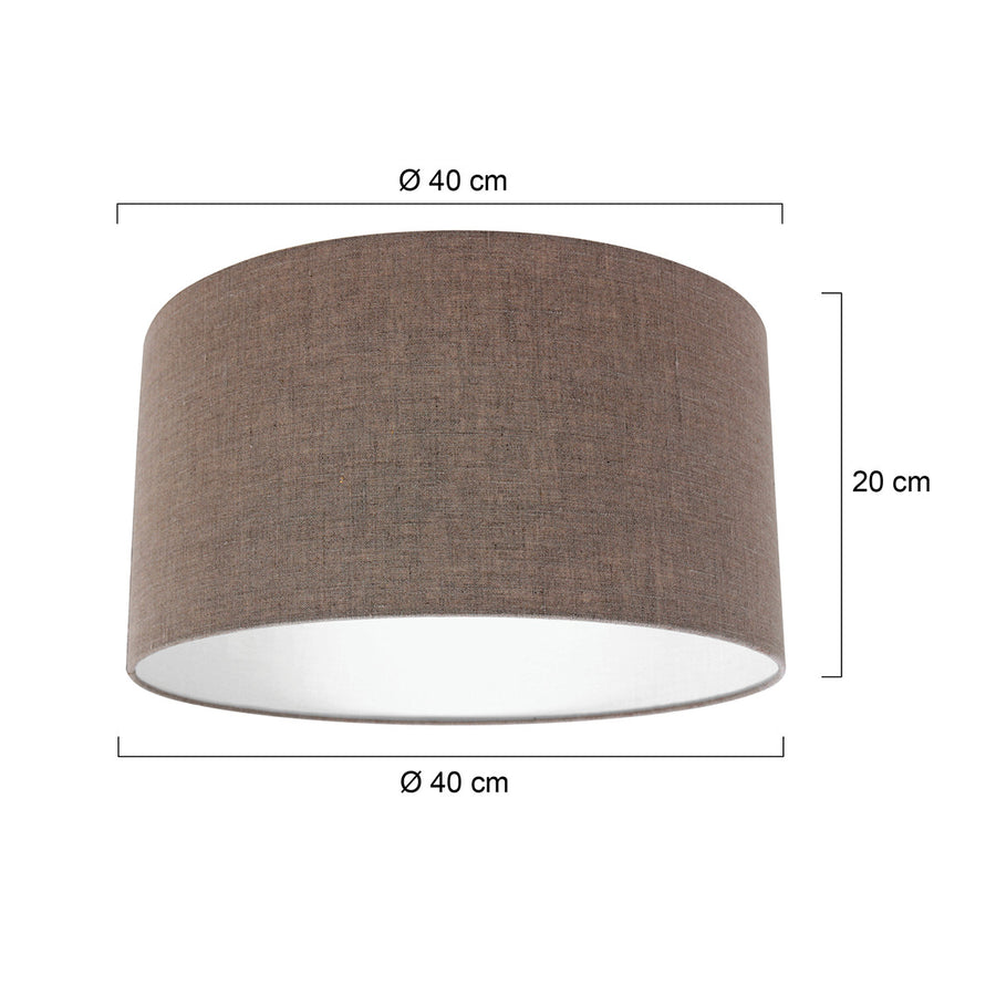 Schéma coté de l'abat-jour : diamètre 40 cm et hauteur 20 cm
