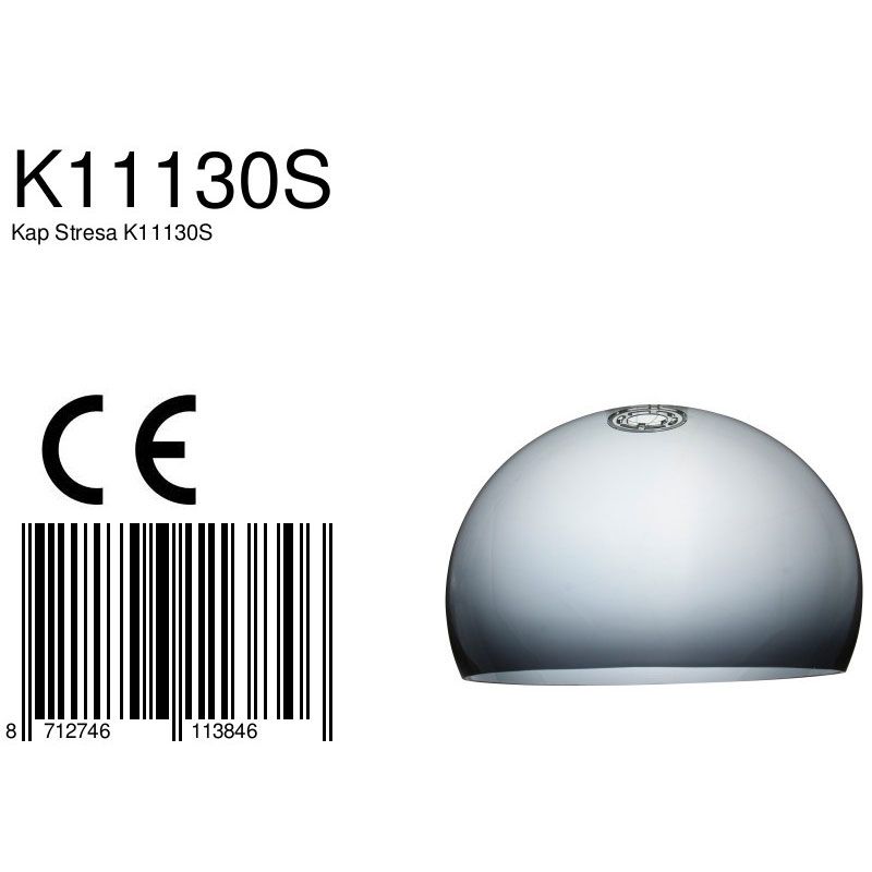 Abat-jour K11130S gris en plastique