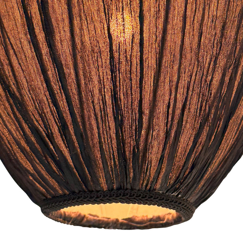 Abat-jour séparé K2011NS – Petit abat-jour en forme de goutte en lin noir fait main Ø25 cm pour douilles E27