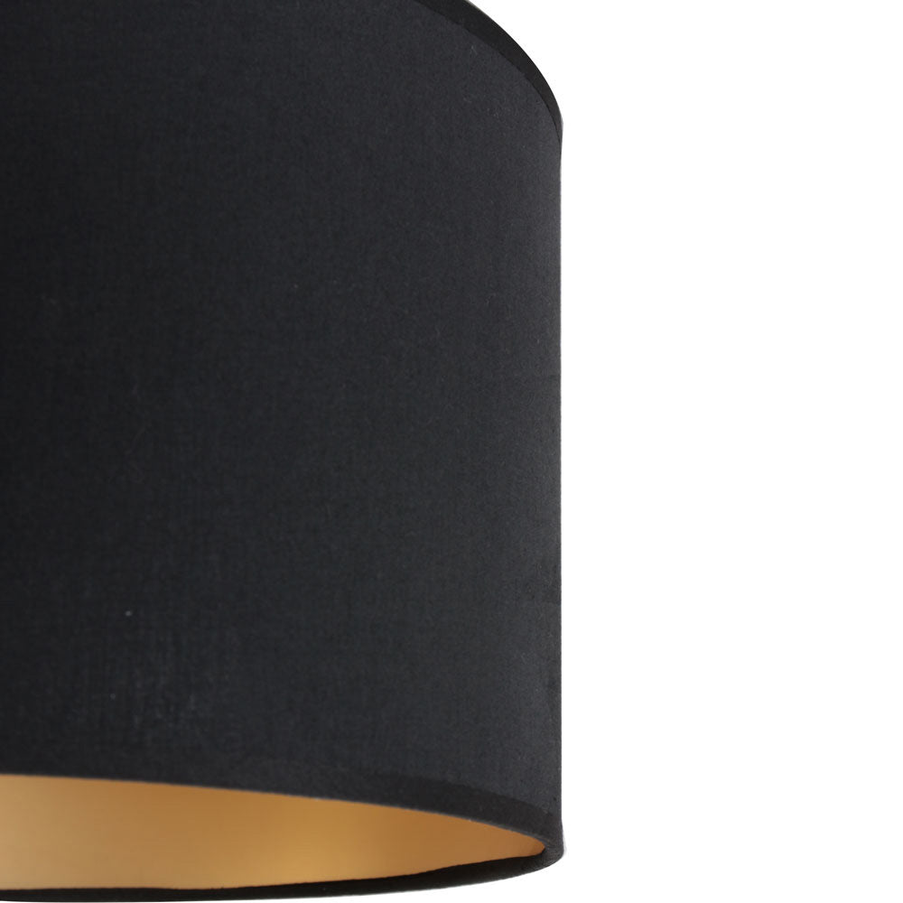 K3333SS abat-jour noir 13 cm rond