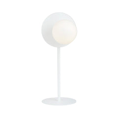 Lampe à poser Oslo blanche, verre opale