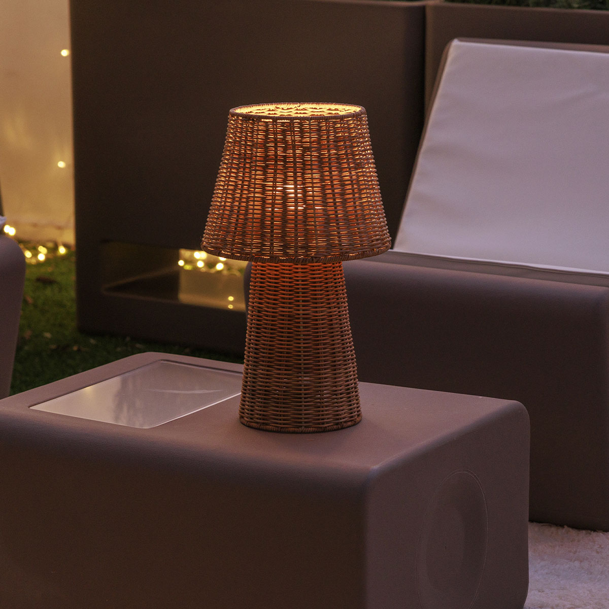 Lampe à poser Lola 40 Nature en fibres naturelles