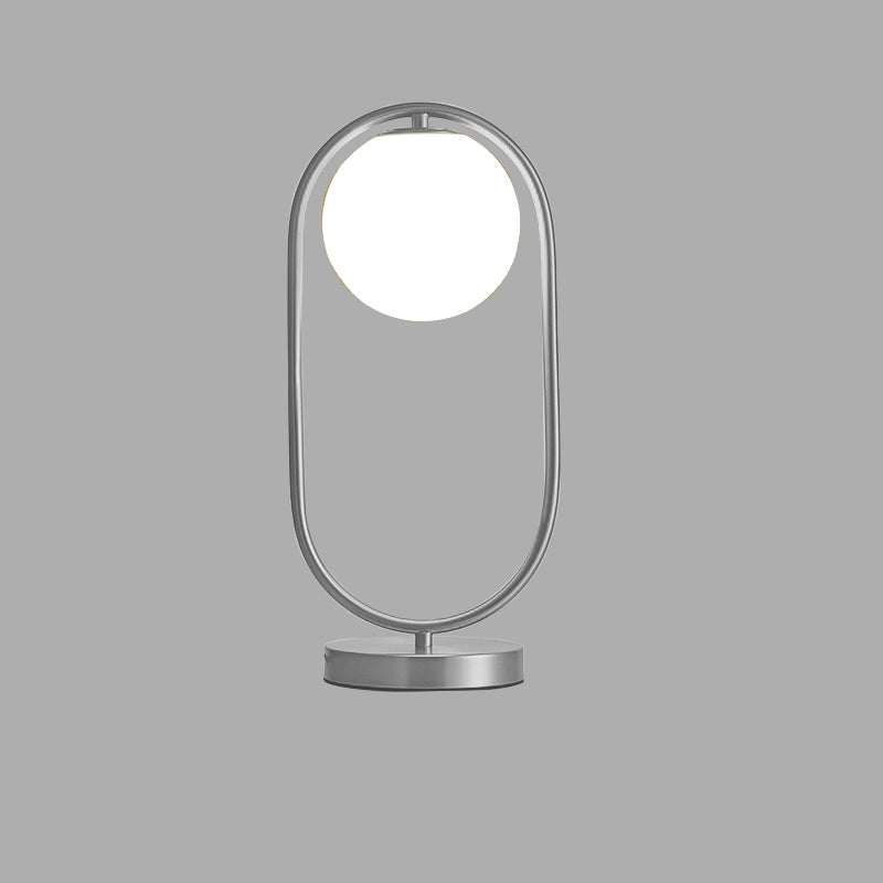 lampe métal doré Boule | Designix - Lampe de chevet Argent Blanc Chaud  - https://designix.fr/