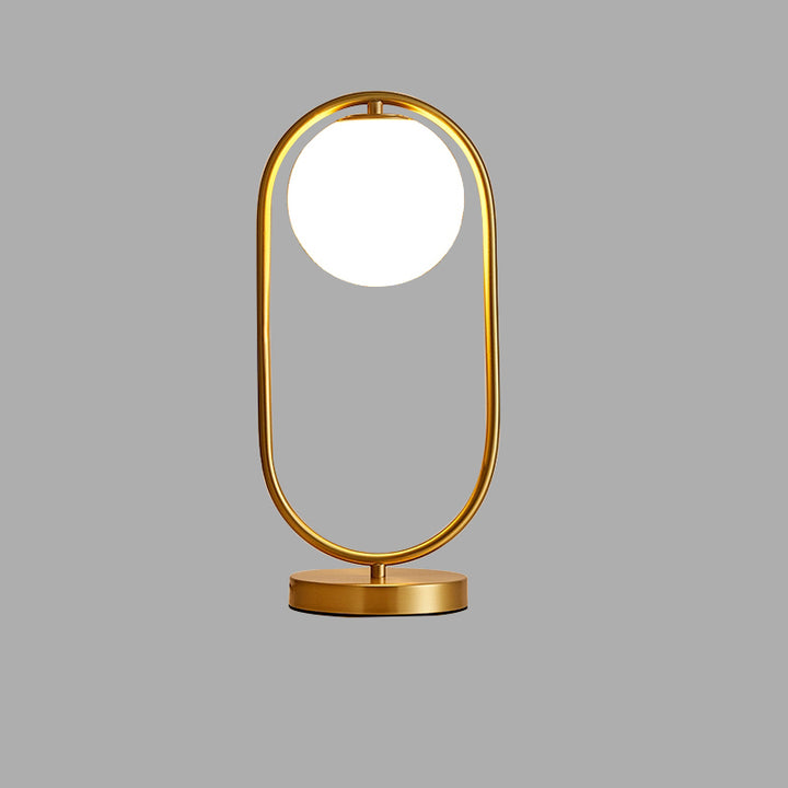 lampe métal doré Boule | Designix - Lampe de chevet Bronze Blanc Chaud  - https://designix.fr/
