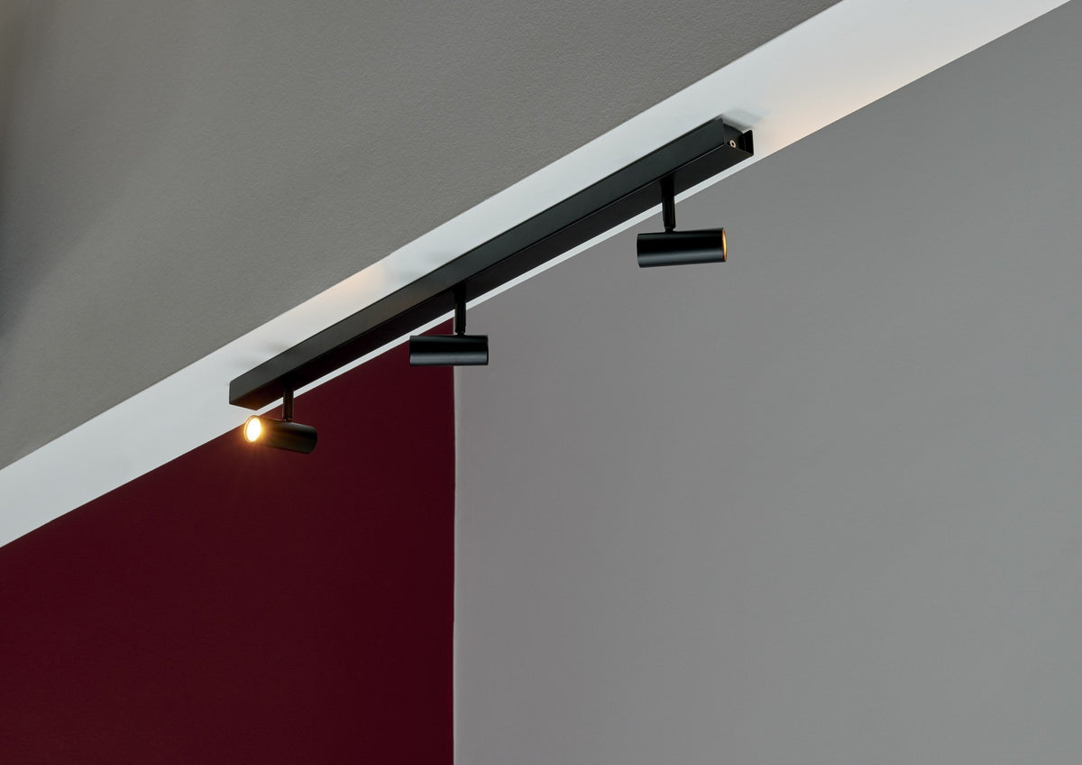 Plafonnier spots LED Omari 3-Spot noir