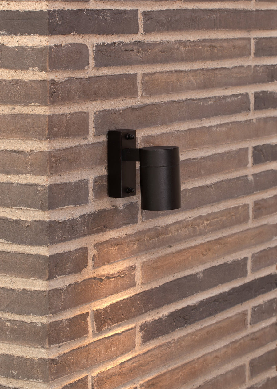 Applique extérieure Tin Single noire, verre, IP54