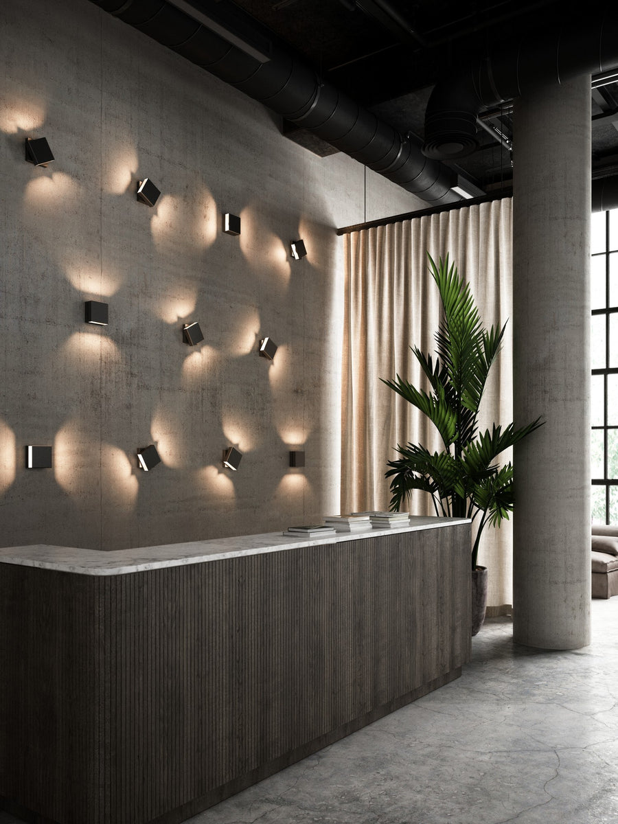 Applique extérieure LED Turn noire, IP54