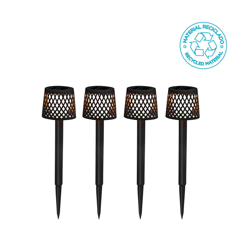 Balise solaire de jardin Gretita, lot de 4