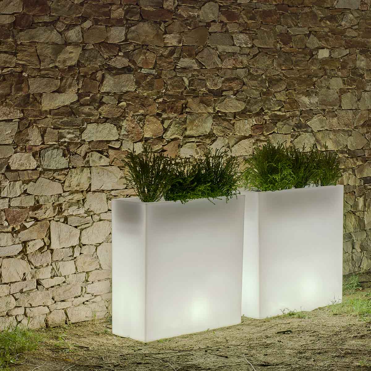 Jardinière lumineuse rectangulaire Junco 80