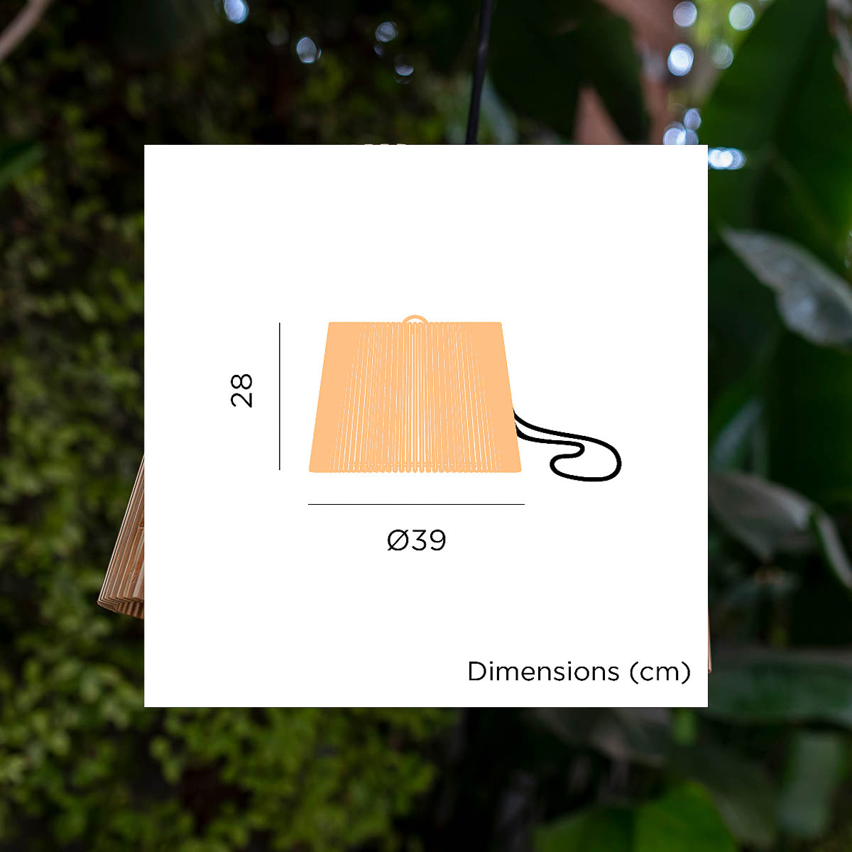 Suspension sans fil Okinawa 40 Hang en bambou