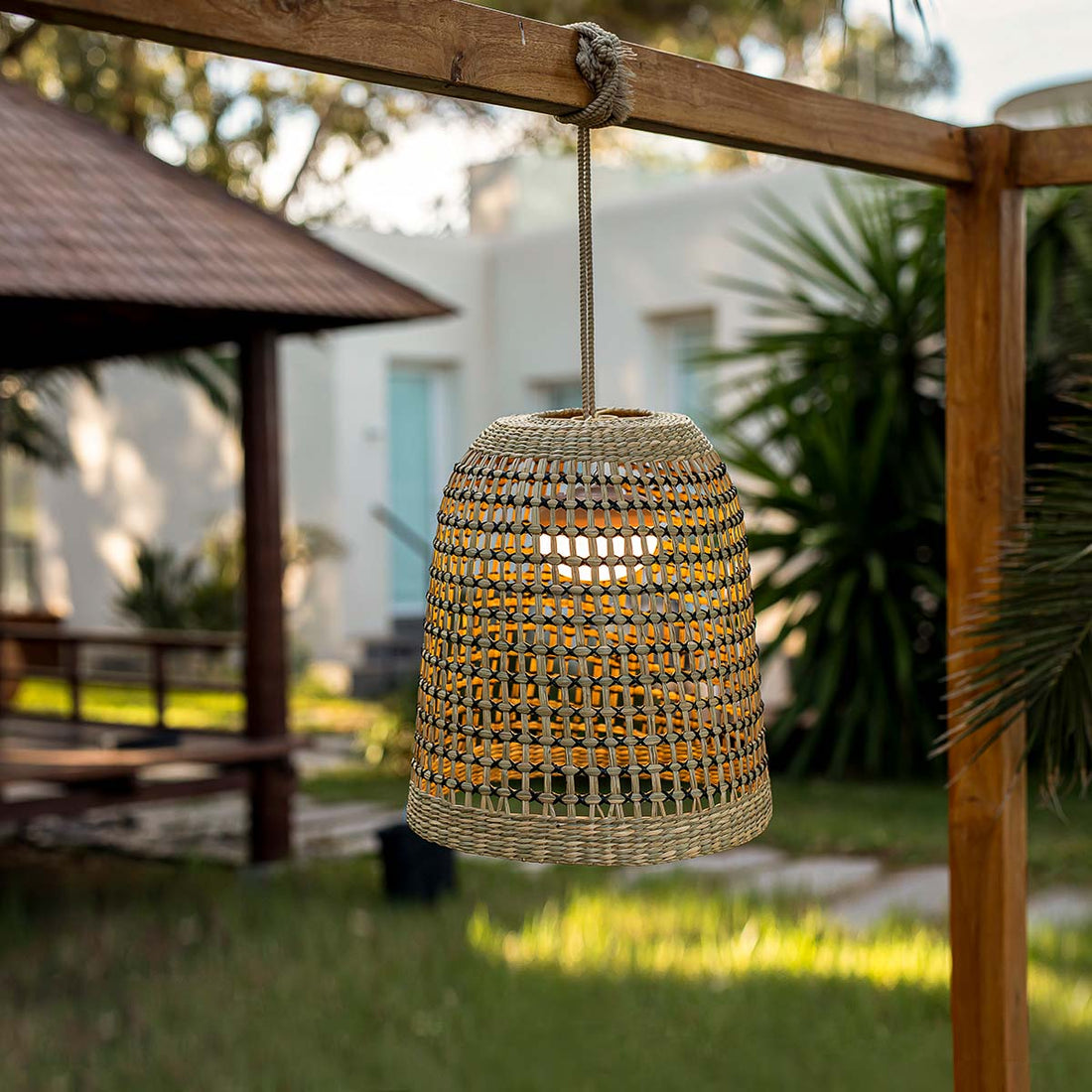 Suspension sans fil Positano en fibres naturelles