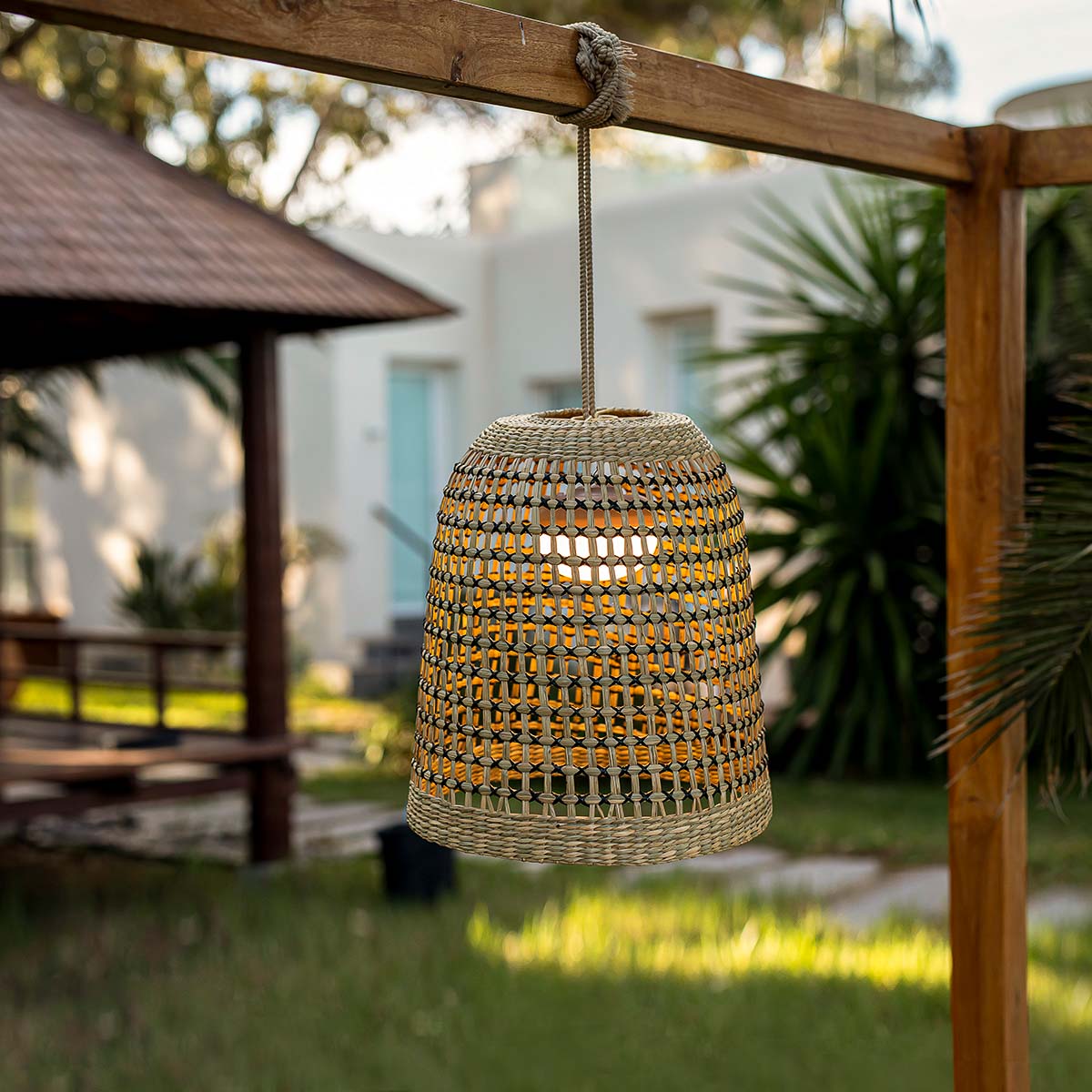 Suspension sans fil Positano en fibres naturelles