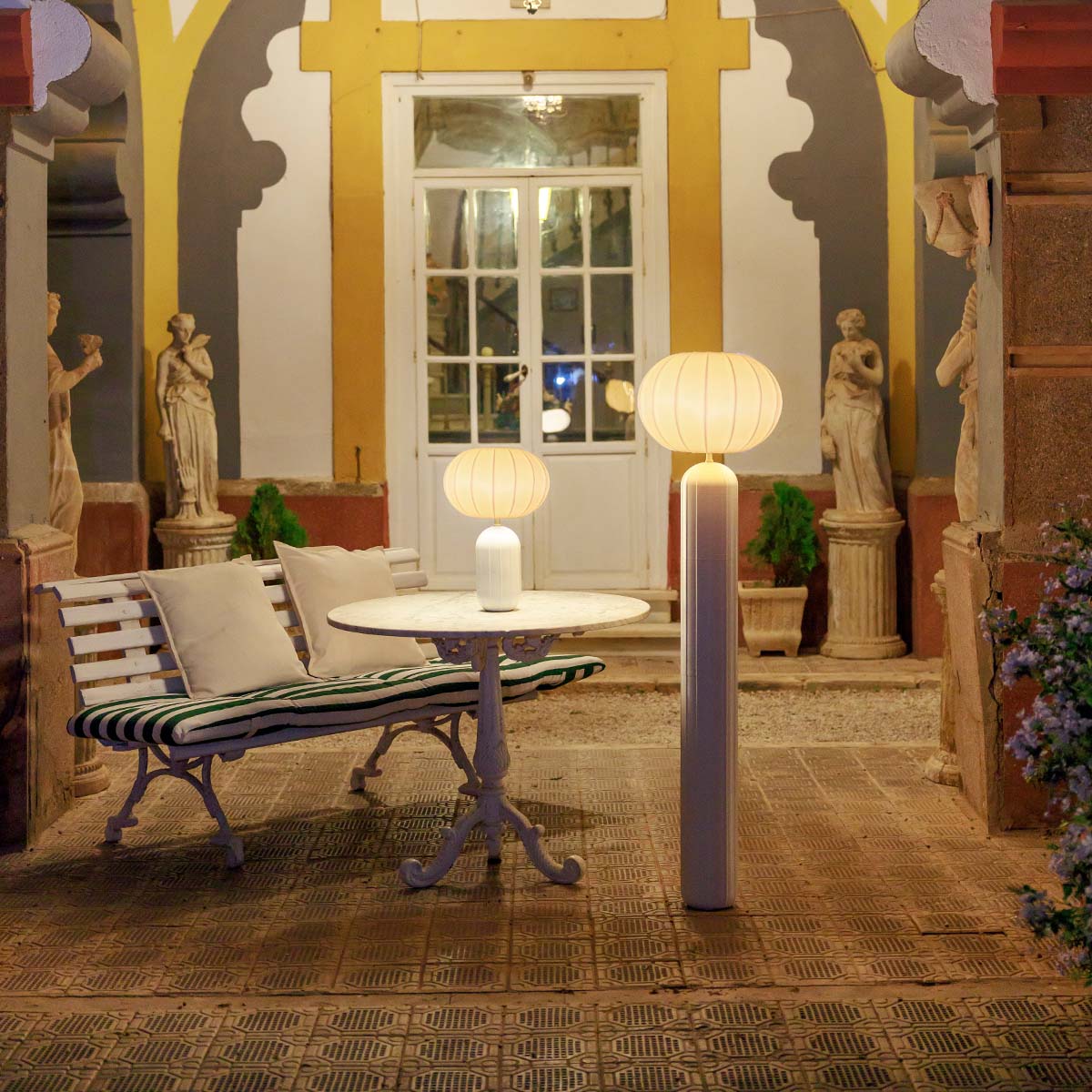 Lampadaire solaire Rachel 145, style Art déco