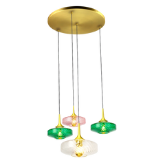 Suspensions en verre art déco