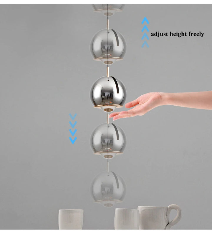 Luminaire Suspension Boule Réglable | Éclat Moderne | Designix - Suspension luminaire    - https://designix.fr/