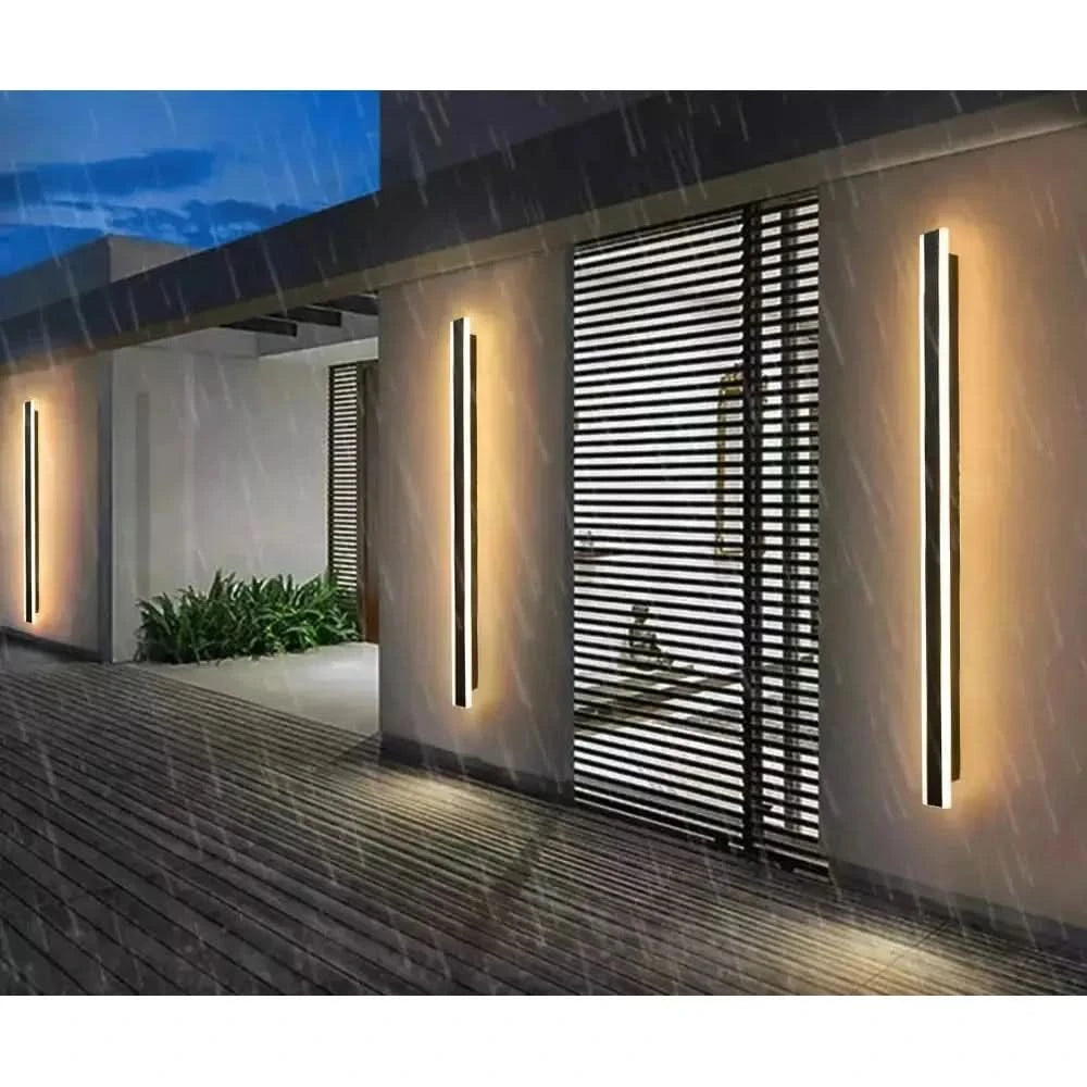 Modern LED Long Wall Lamp Waterproof Outdoor IP65 Aluminum Wall Light Garden Villa Porch Sconce Light 110V 220V Sconce Luminaire | Designix -     - https://designix.fr