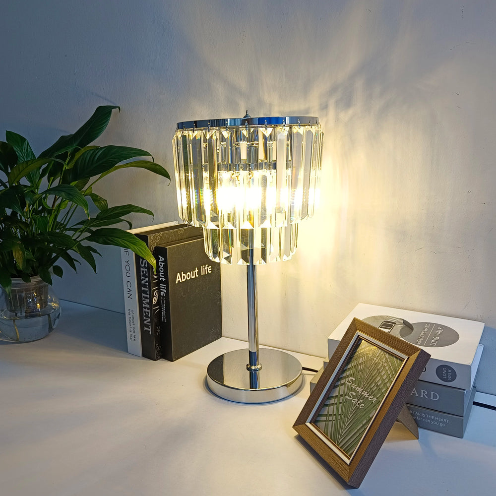 Lampe Chic de Salon | Éclat Cristallin | Designix - Lampe de chevet    - https://designix.fr/