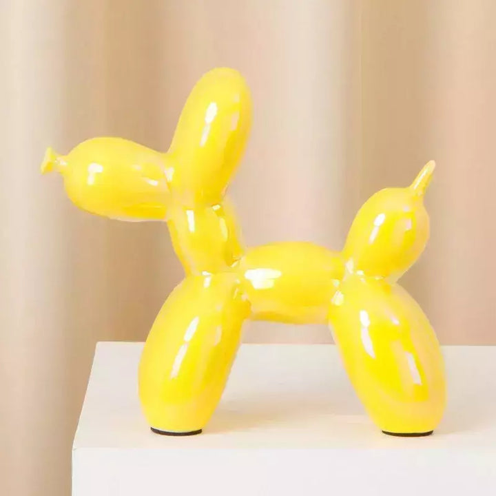 Vilead Ceramic Plating Balloon Dog Orange Figurines Animal Statue Handmade Sculpture Gold Sliver Modern Living Room Desk Decor | Designix -  yellow   - https://designix.fr/