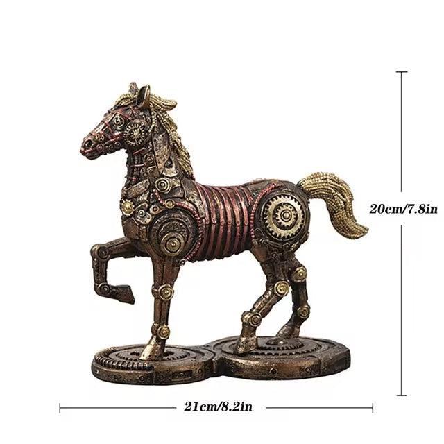 Statuette Steam Punk Cheval | Nuée | Designix - Statuette    - https://designix.fr