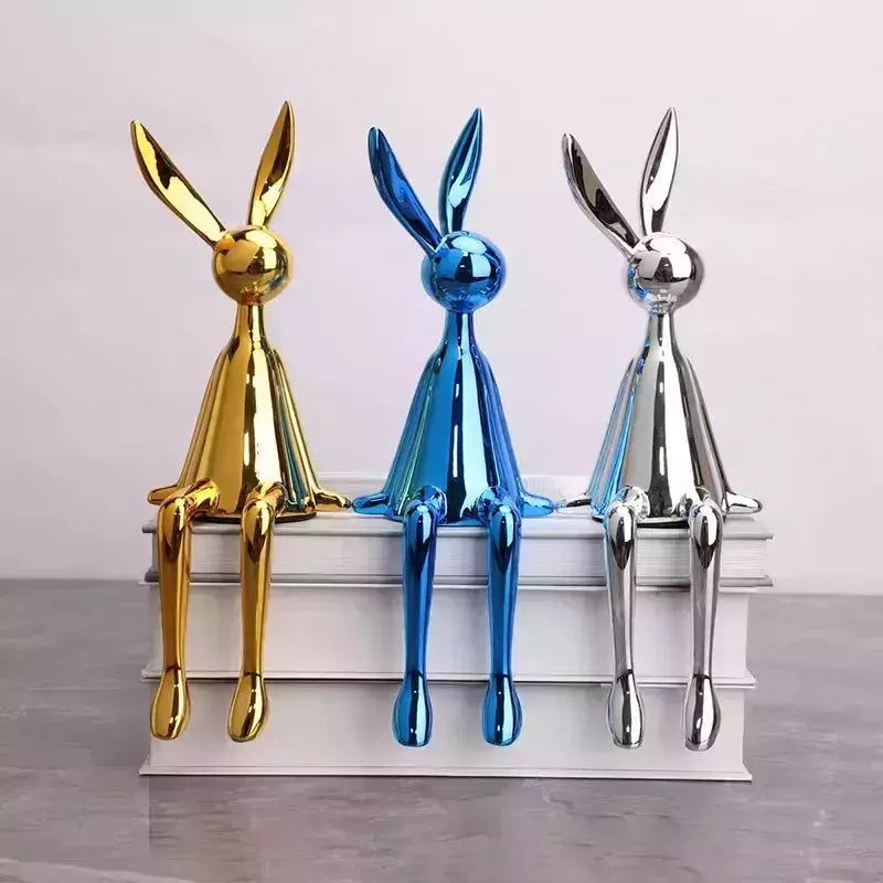 Nordic Home Decorate Figurines for Interior Gift Rabbit Statue Christmas Room Decor Abstract Art Study Sculpture Desk Gift | Designix -     - https://designix.fr/