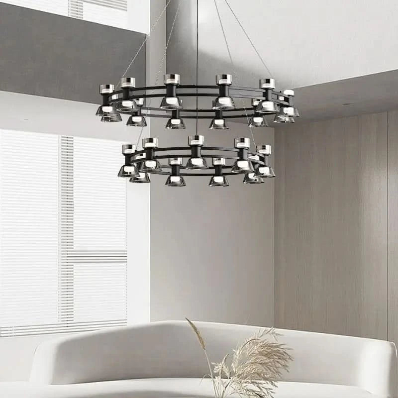 Plafonnier rond en forme d'haltère italien | Designix - Luminaire - https://designix.fr