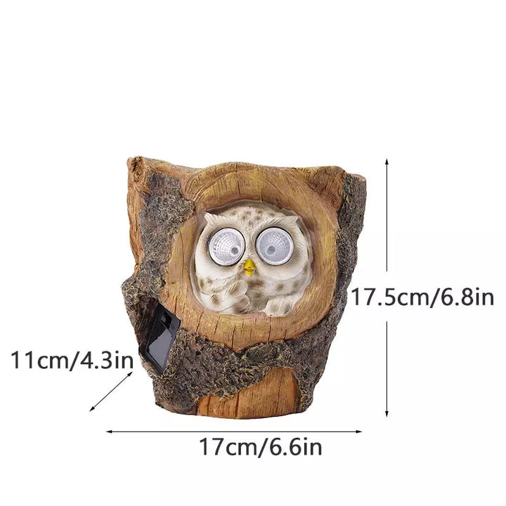 Vilead Resin Owl Figurine Solar LED Light Outdoor Home Garden Decoration Animal Lawn Ornament Waterproof Lamp Unique Yard Gift | Designix -  A   - https://designix.fr/