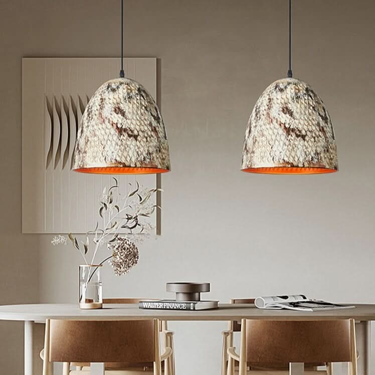 Suspension beige en métal | Sahel
